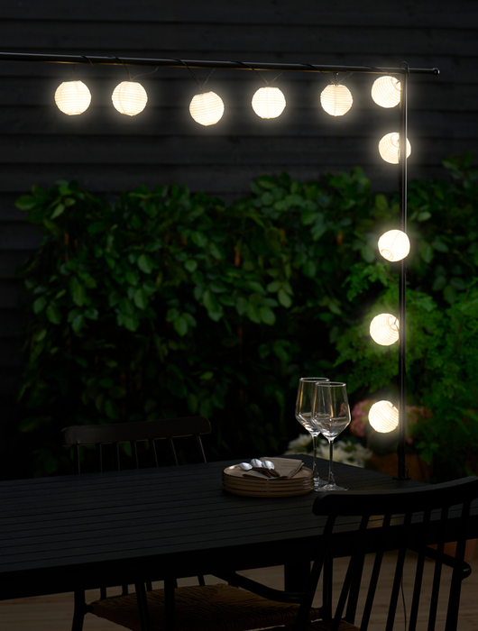 Lanternelyskæde med 10 LED-pærer - Garden